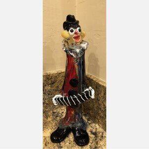 Vintage Murano Hand Blown Art Glass Clown Italy